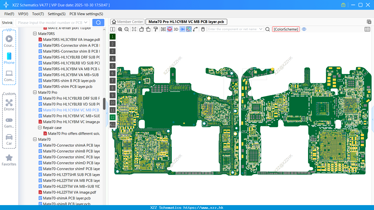Huawei Mate70 Pro HL1CYBM VC MB PCB Layer